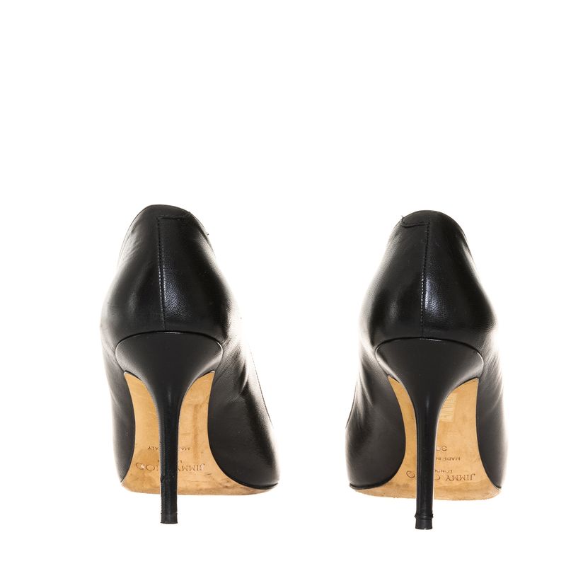 Scarpin-Jimmy-Choo-Bico-Redondo-Couro-Preto