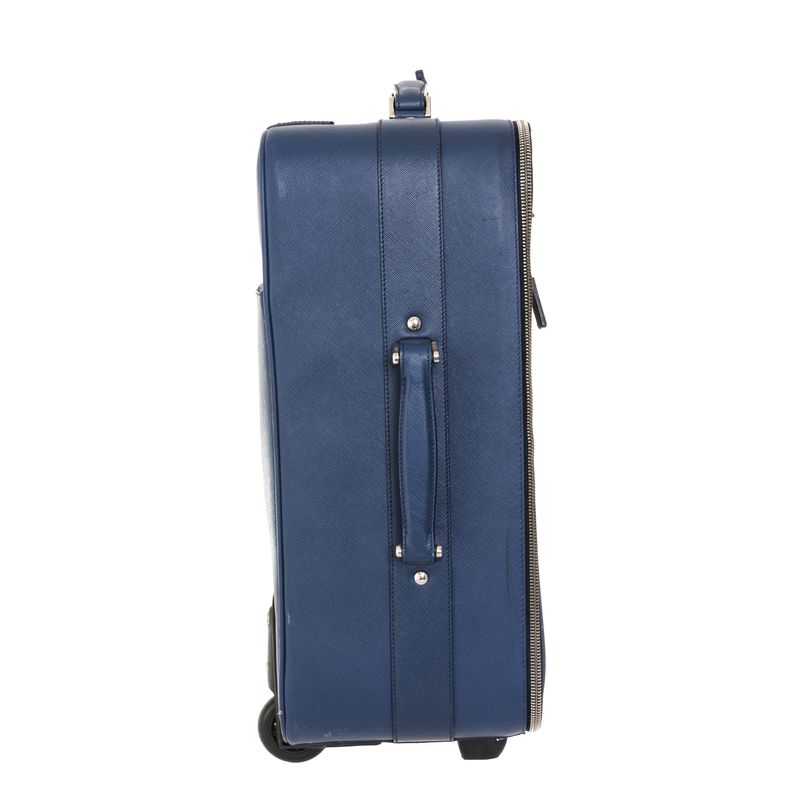 Mala-de-Bordo-Prada-Couro-Saffiano-Azul