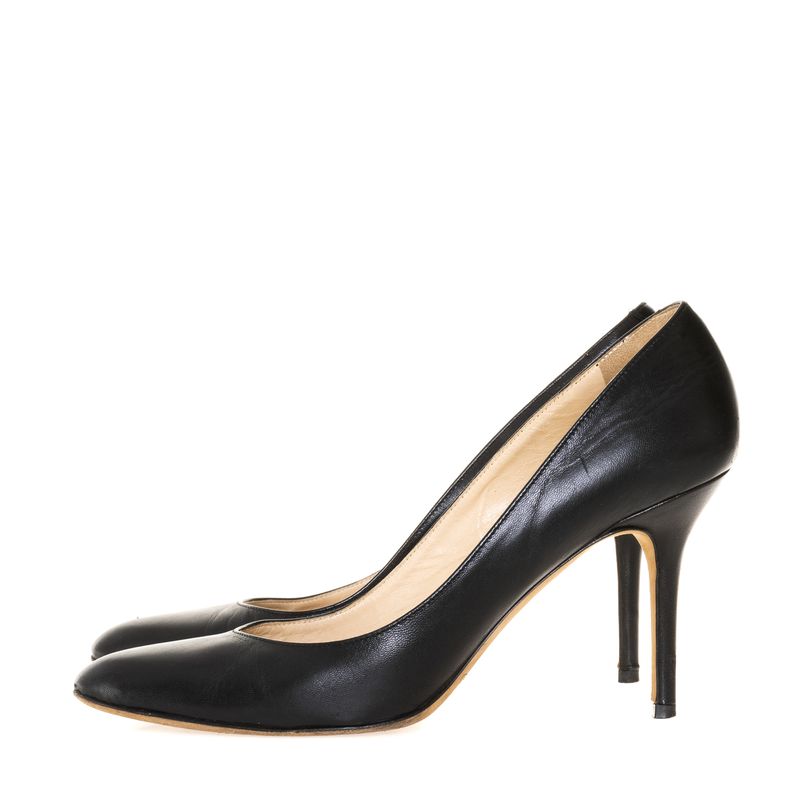 Scarpin-Jimmy-Choo-Bico-Redondo-Couro-Preto