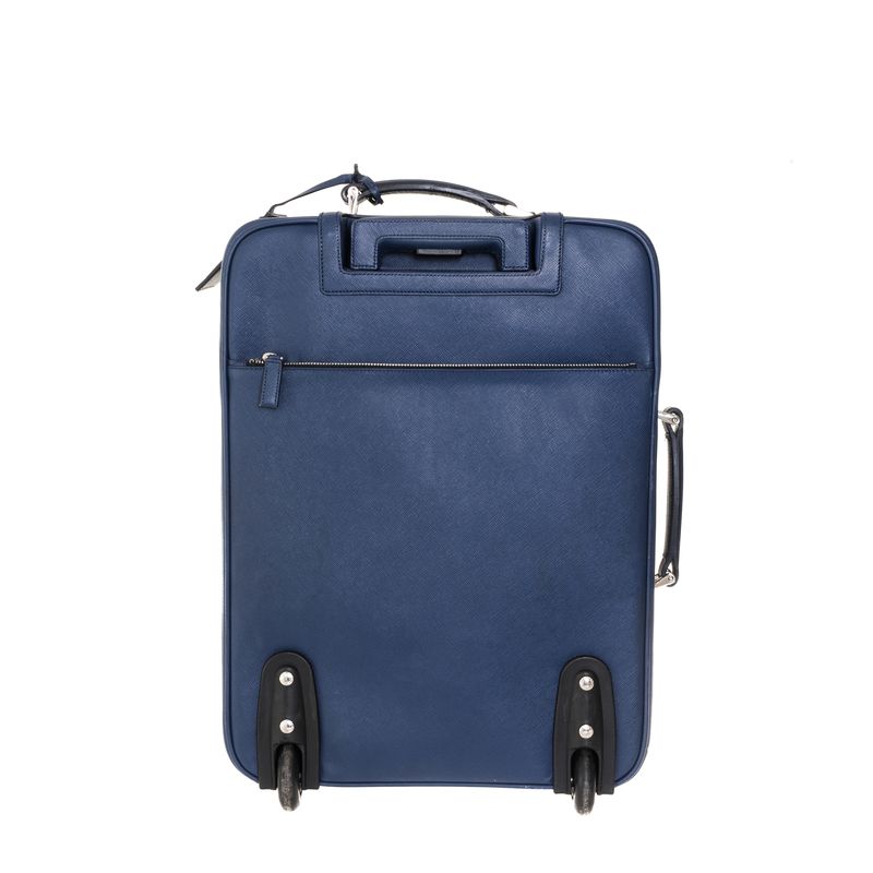 Mala-de-Bordo-Prada-Couro-Saffiano-Azul