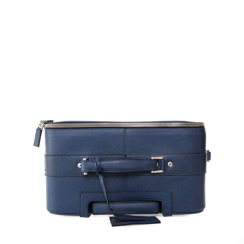 Mala-de-Bordo-Prada-Couro-Saffiano-Azul