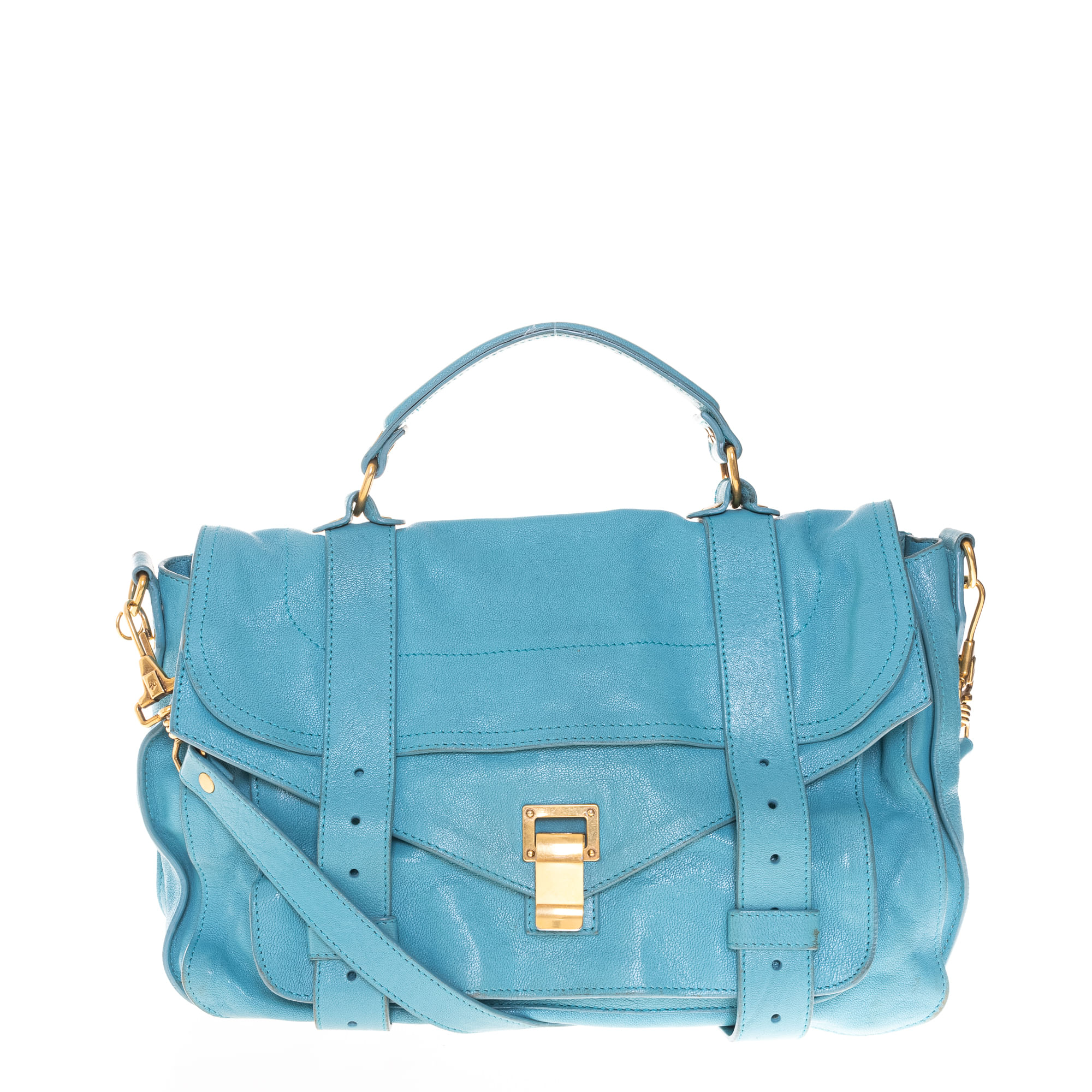 Bolsa Proenza Schouler PS1 M dia Azul Brech de luxo Prettynew