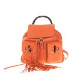 Mochila-Gucci-Bamboo-Couro-Laranja