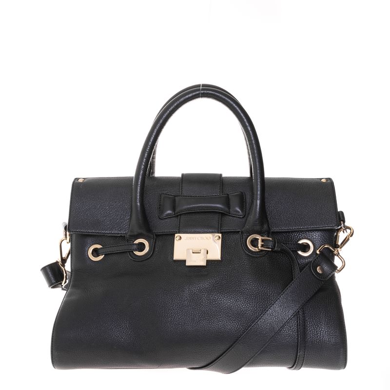 Bolsa-Rosalie-Jimmy-Choo-Couro-Preto