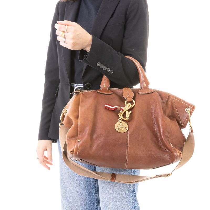 Bolsa-Bally-Couro-Marrom