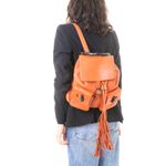 Mochila-Gucci-Bamboo-Couro-Laranja