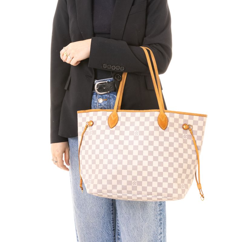 Bolsa-Neverfull-Louis-Vuitton-Canvas-Damier-Azur