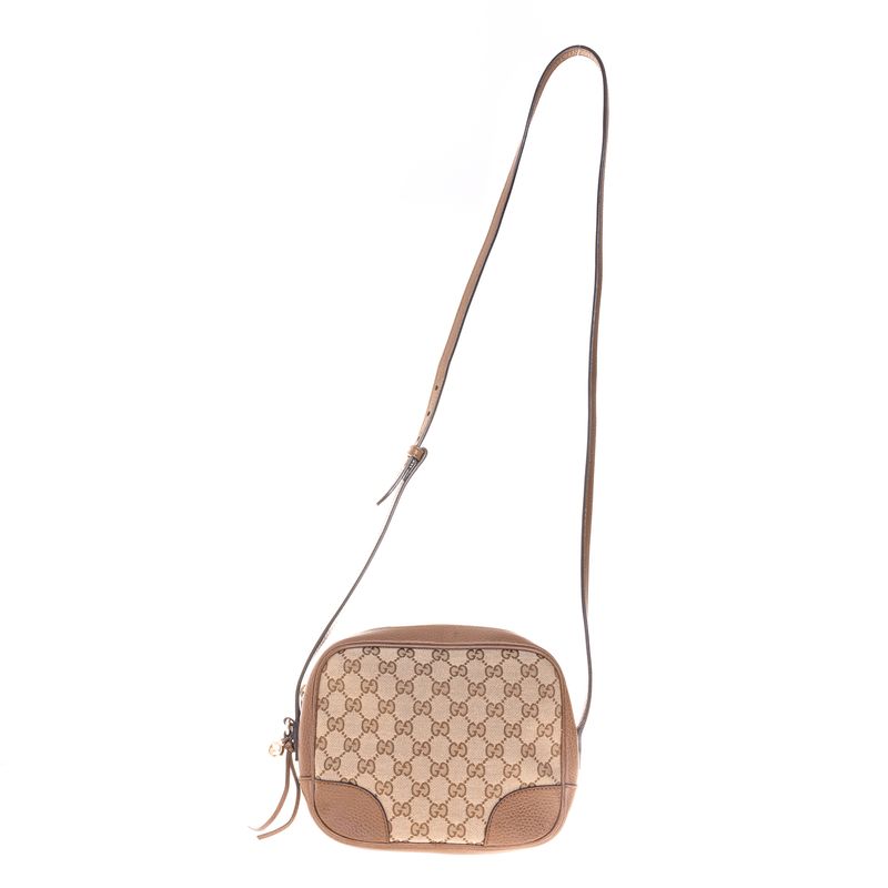 Bolsa-Gucci-Bree-GG-Supreme-Jacquard-Couro-Caramelo
