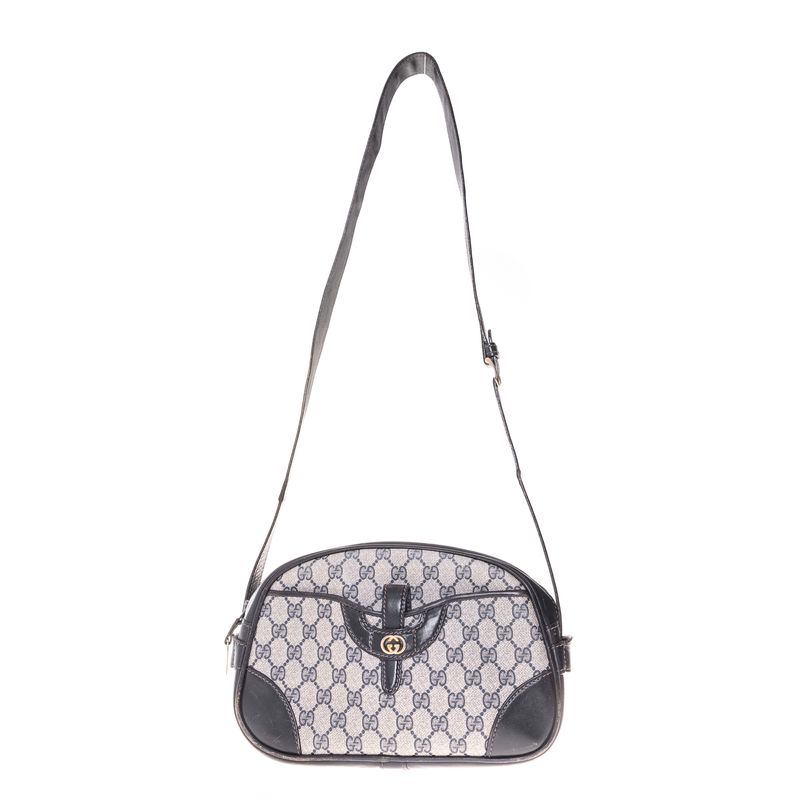 Bolsa-Gucci-Vintage-Canvas-GG-e-Couro-Azul-Marinho