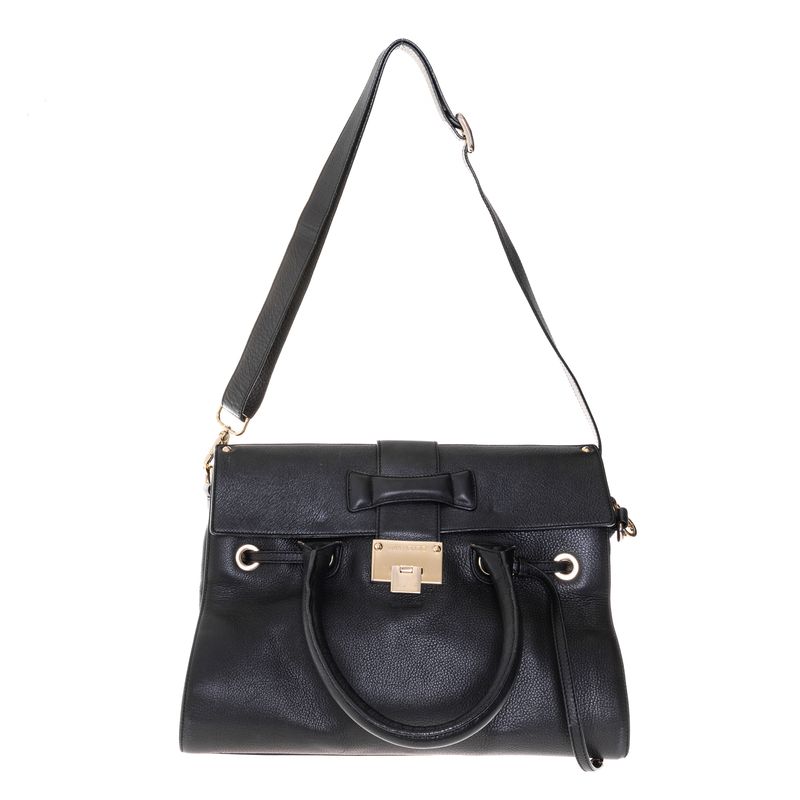 Bolsa-Rosalie-Jimmy-Choo-Couro-Preto