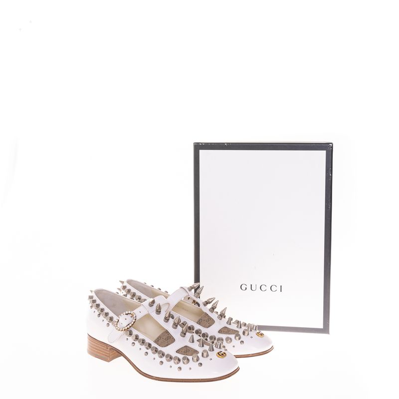 Sapato-Gucci-Rebites-Branco