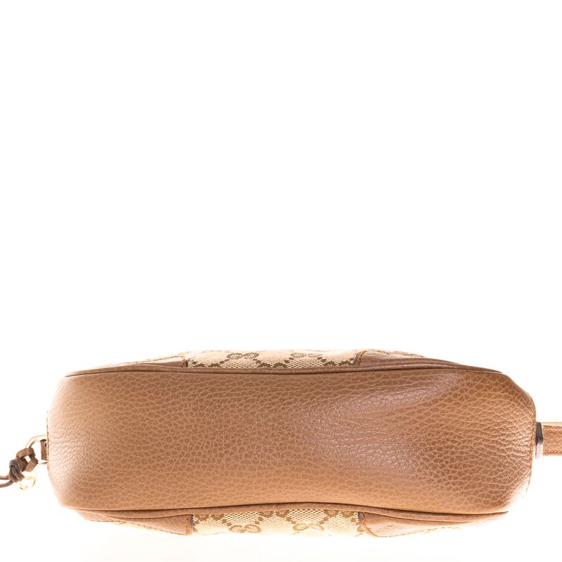 Bolsa-Gucci-Bree-GG-Supreme-Jacquard-Couro-Caramelo