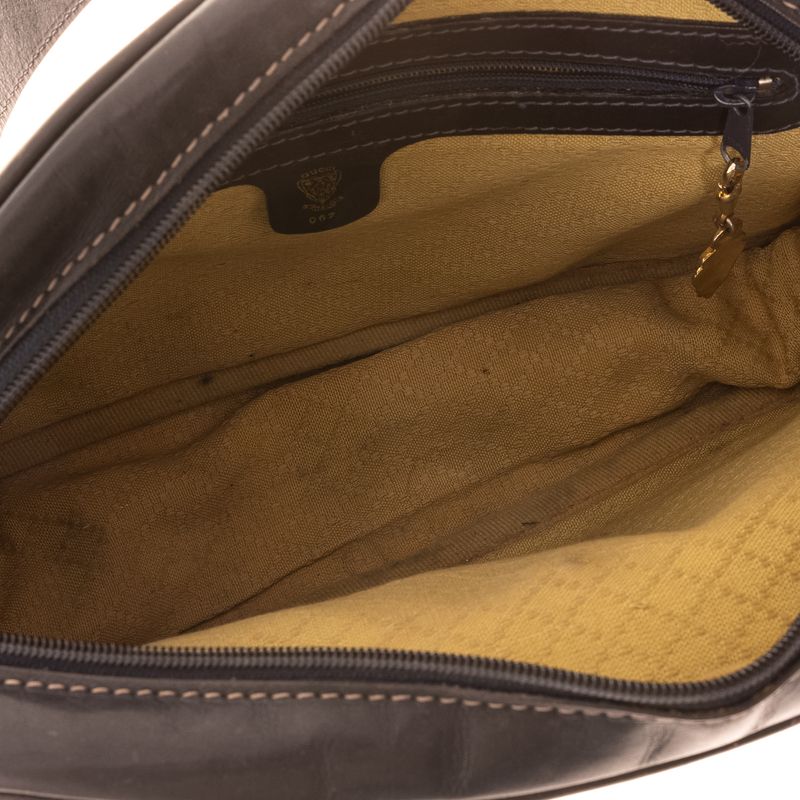 Bolsa-Gucci-Vintage-Canvas-GG-e-Couro-Azul-Marinho