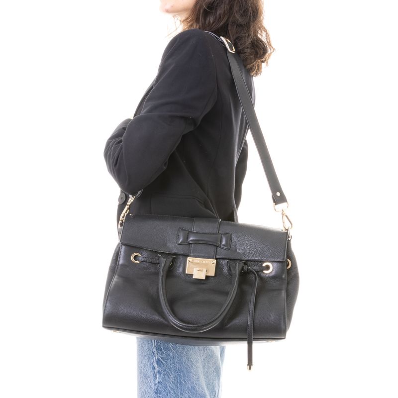 Bolsa-Rosalie-Jimmy-Choo-Couro-Preto