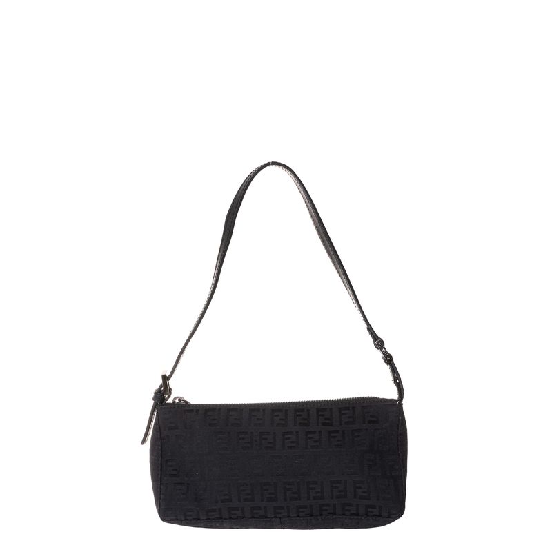 Bolsa-Fendi-Zucca-Tecido-Preto