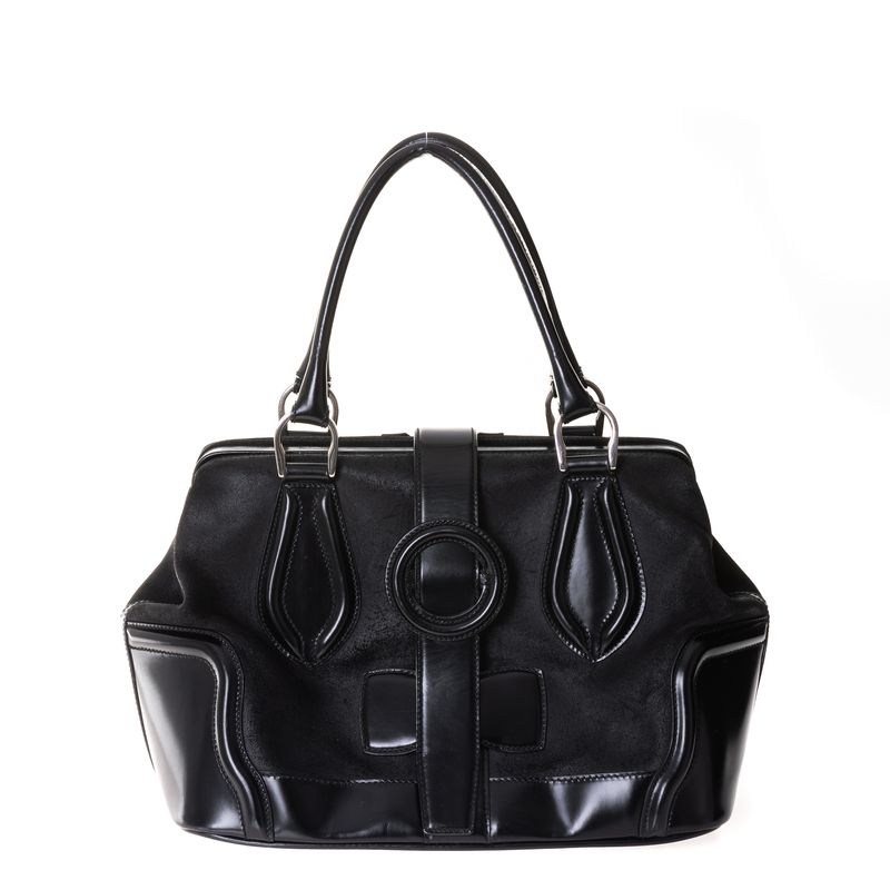 Bolsa-Balenciaga-Couro-e-Camurca-Preta