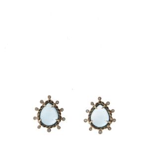Brinco H. Stern Ouro com Topázios Azuis e Diamantes Brancos Coleção Rua das Pedras