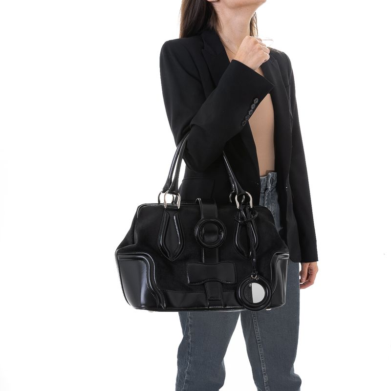 Bolsa-Balenciaga-Couro-e-Camurca-Preta
