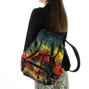 Mochila Burberry Rucksack Xadrez Tie Dye