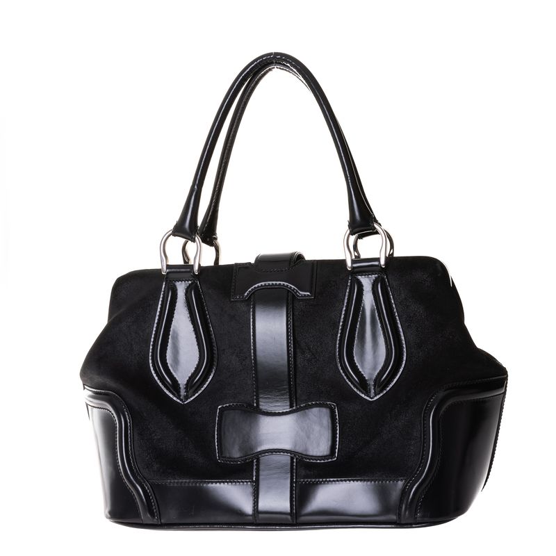 Bolsa-Balenciaga-Couro-e-Camurca-Preta