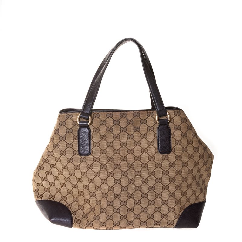 Bolsa-Gucci-Jacquard-Couro-Marrom