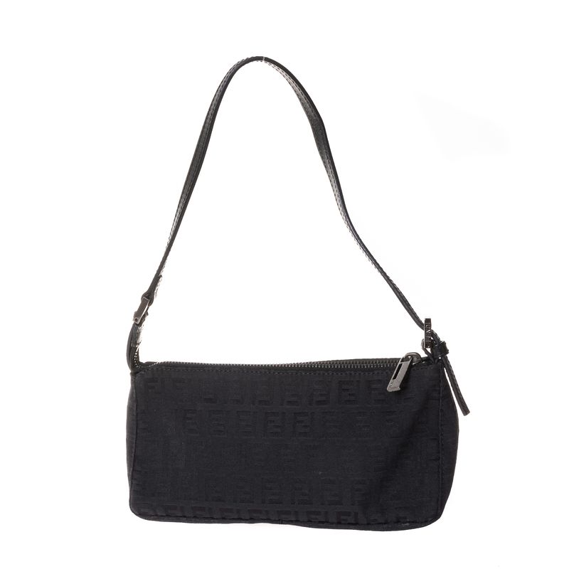 Bolsa-Fendi-Zucca-Tecido-Preto