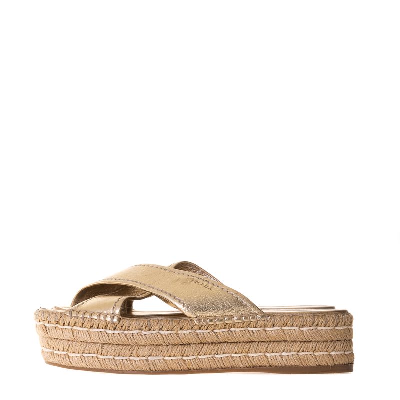 Sandalia-Prada-Spadrille-Couro-Dourado