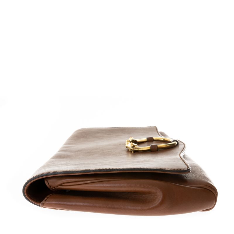 Clutch-Gucci-Vintage-Couro-Caramelo