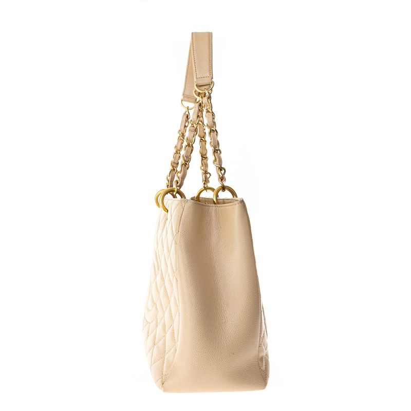 Bolsa-Chanel-Shopper-Couro-Creme