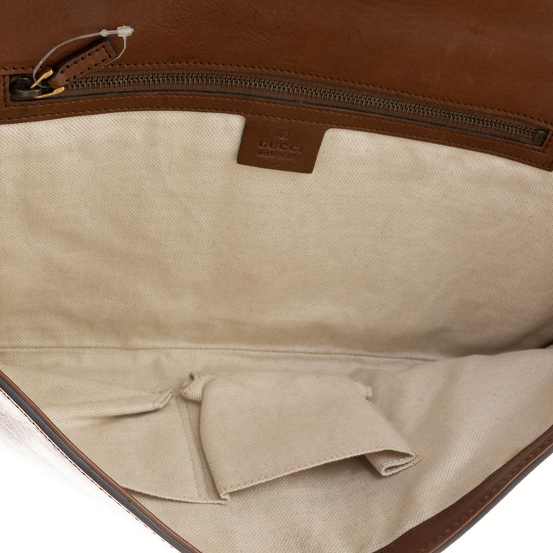 Clutch-Gucci-Vintage-Couro-Caramelo
