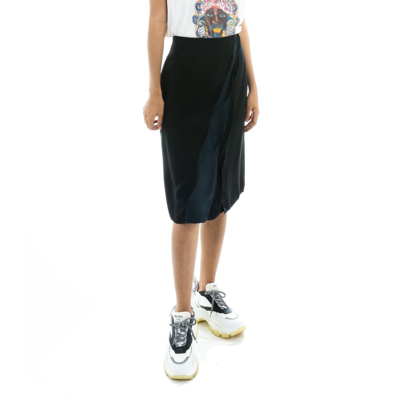 Saia-Ralph-Lauren-Seda-Preta