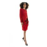 Vestido-Thierry-Mugler-Vintage-Vermelho-com-Laco-Preto