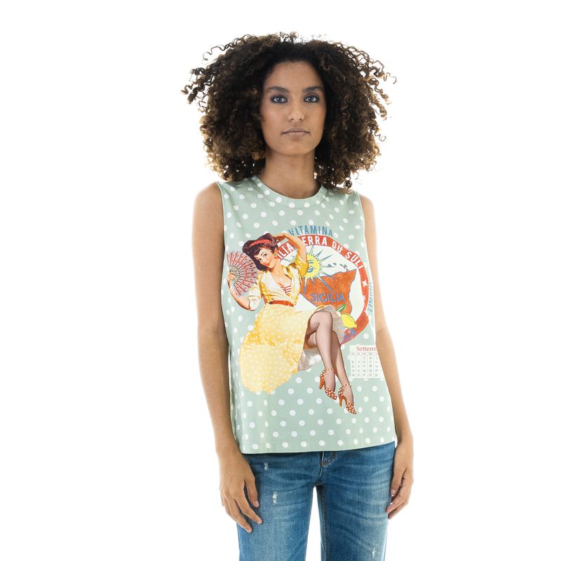 Blusa-Dolce---Gabbana-Verde-Estampa-Pin-Up