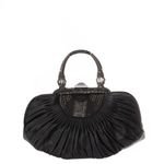 Bolsa-Christian-Dior-Plisse-Basket-Tote-Couro-Preto