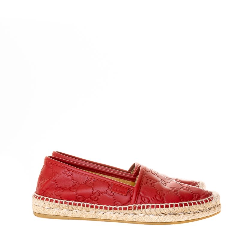 Espadrille-Gucci-Guccissima-Couro-Vermelho