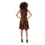 Vestido-Dolce---Gabbana-Seda-Estampado-Preto-com-Rosas-Vermelhas