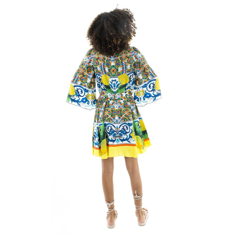 Vestido-Dolce---Gabbana-de-Seda-Estampado