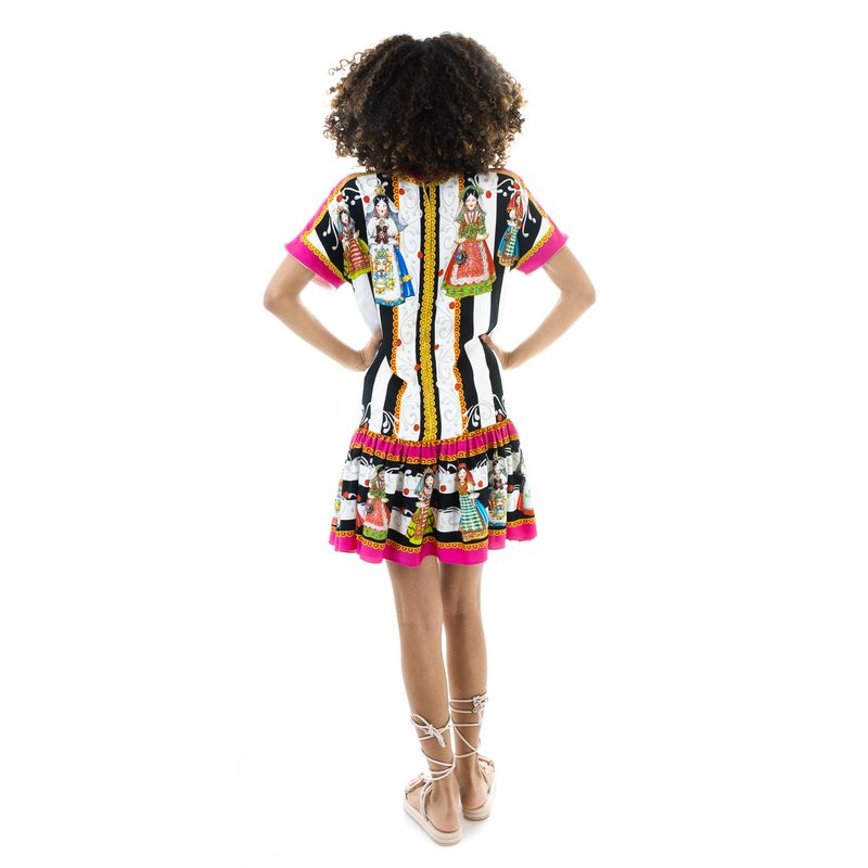 Vestido-Dolce---Gabbana-Seda-Estampado-Listras-e-Bonecas