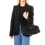 Bolsa-Christian-Dior-Plisse-Basket-Tote-Couro-Preto