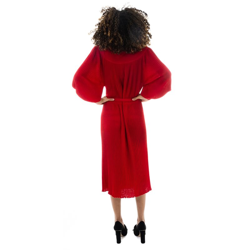 Vestido-Valentino-Vintage-Tricot-Vermelho