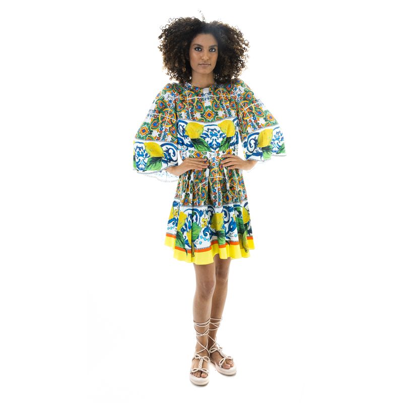 Vestido-Dolce---Gabbana-de-Seda-Estampado