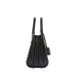 Bolsa-Saint-Laurent-Sac-de-Jour-Pequena-Couro-Preto-com-Tachas