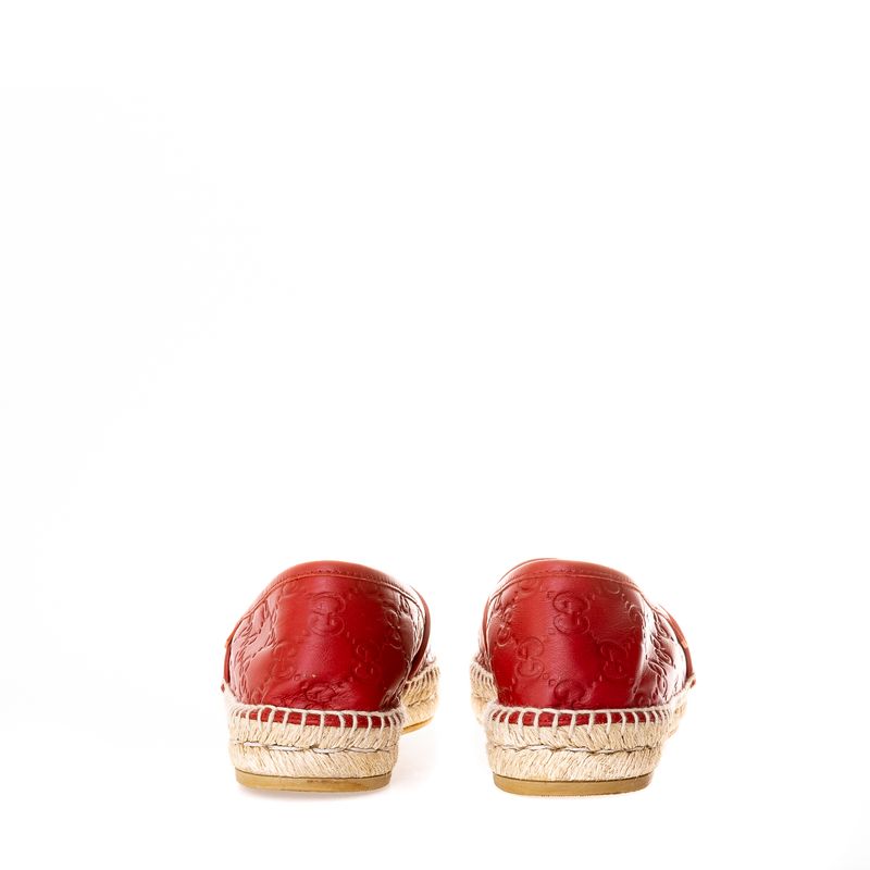 Espadrille-Gucci-Guccissima-Couro-Vermelho