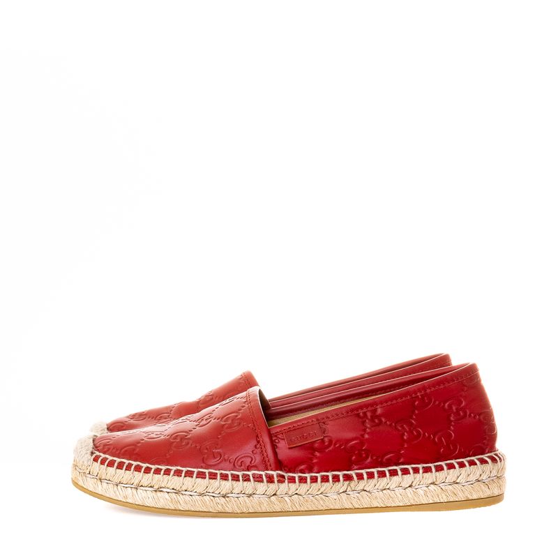 Espadrille-Gucci-Guccissima-Couro-Vermelho