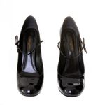 Sapato-de-Salto-Louis-Vuitton-Bico-Redondo-Verniz-Preto