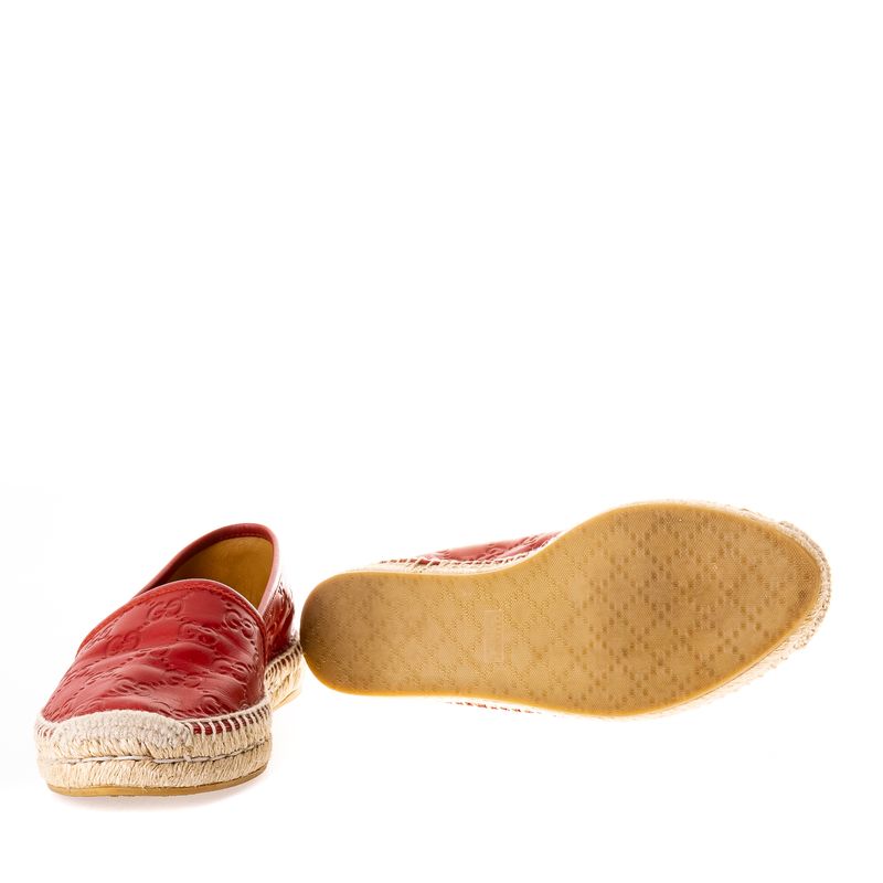 Espadrille-Gucci-Guccissima-Couro-Vermelho