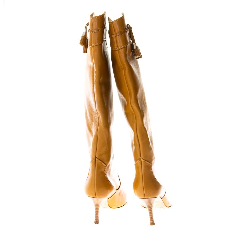 Bota-Sergio-Rossi-Couro-Caramelo