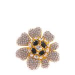 Broche-Vintage-Flor-Strass-Prateado-e-Preto
