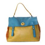Bolsa-Yves-Saint-Laurent-couro-e-Camurca-Tricolor