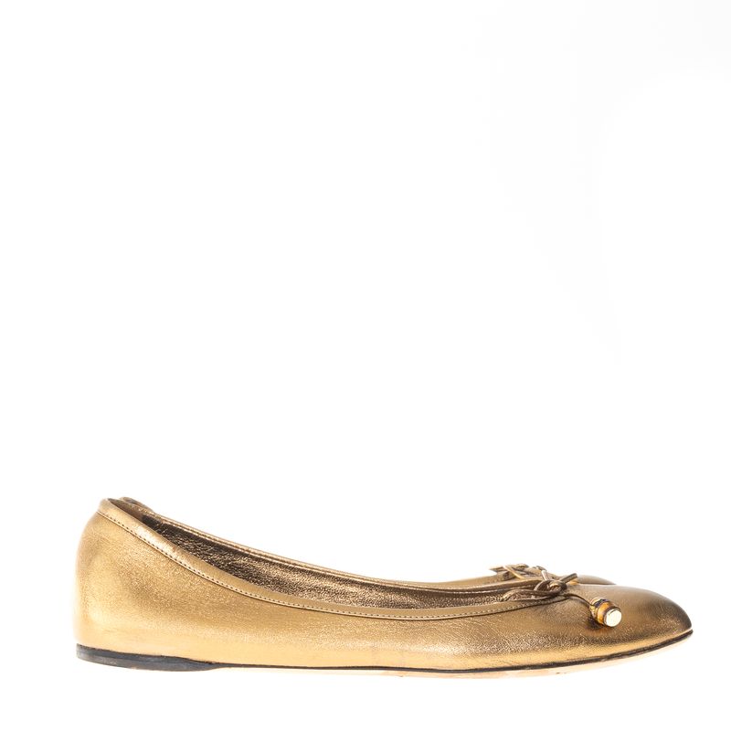 Sapatilha-Gucci-Dourada-Bamboo